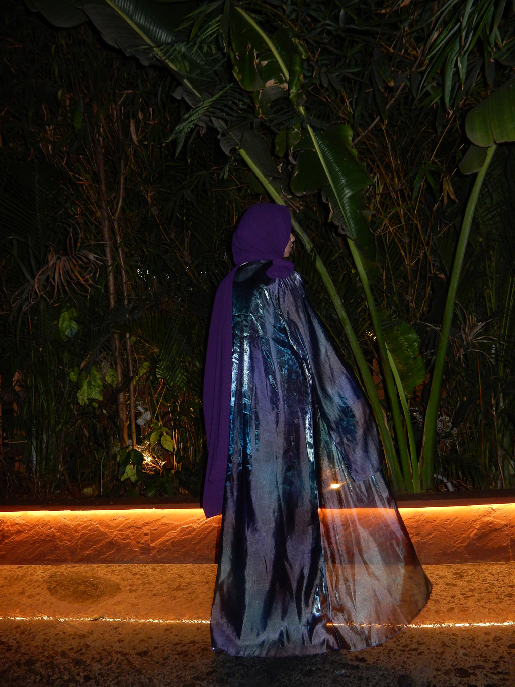 Moonlight Waterfall Sleeves Abaya + Inner Set