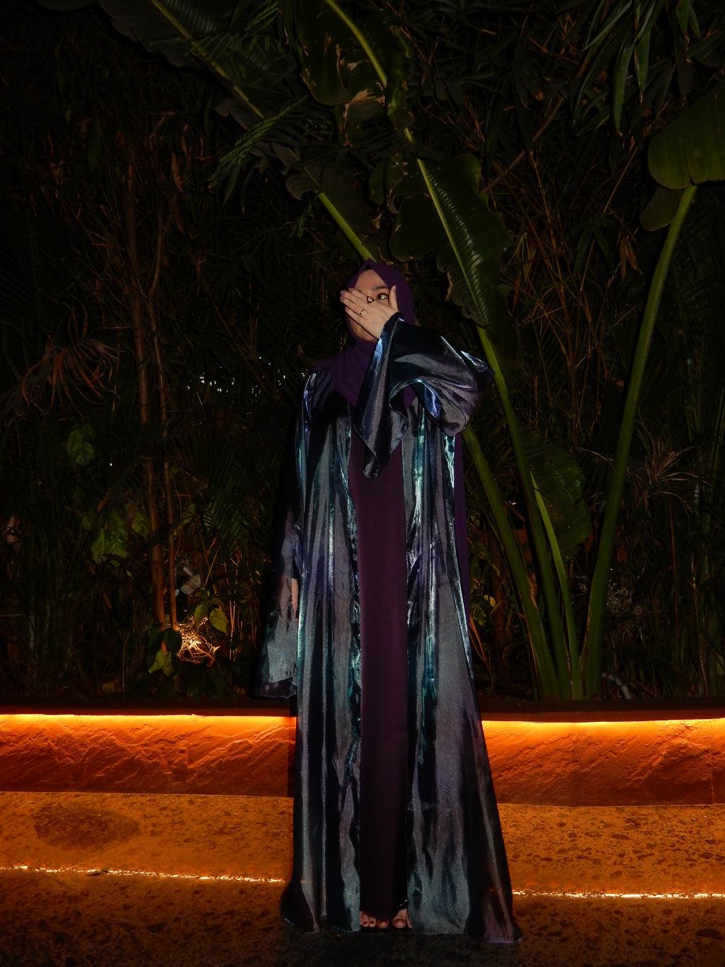 Moonlight Waterfall Sleeves Abaya + Inner Set