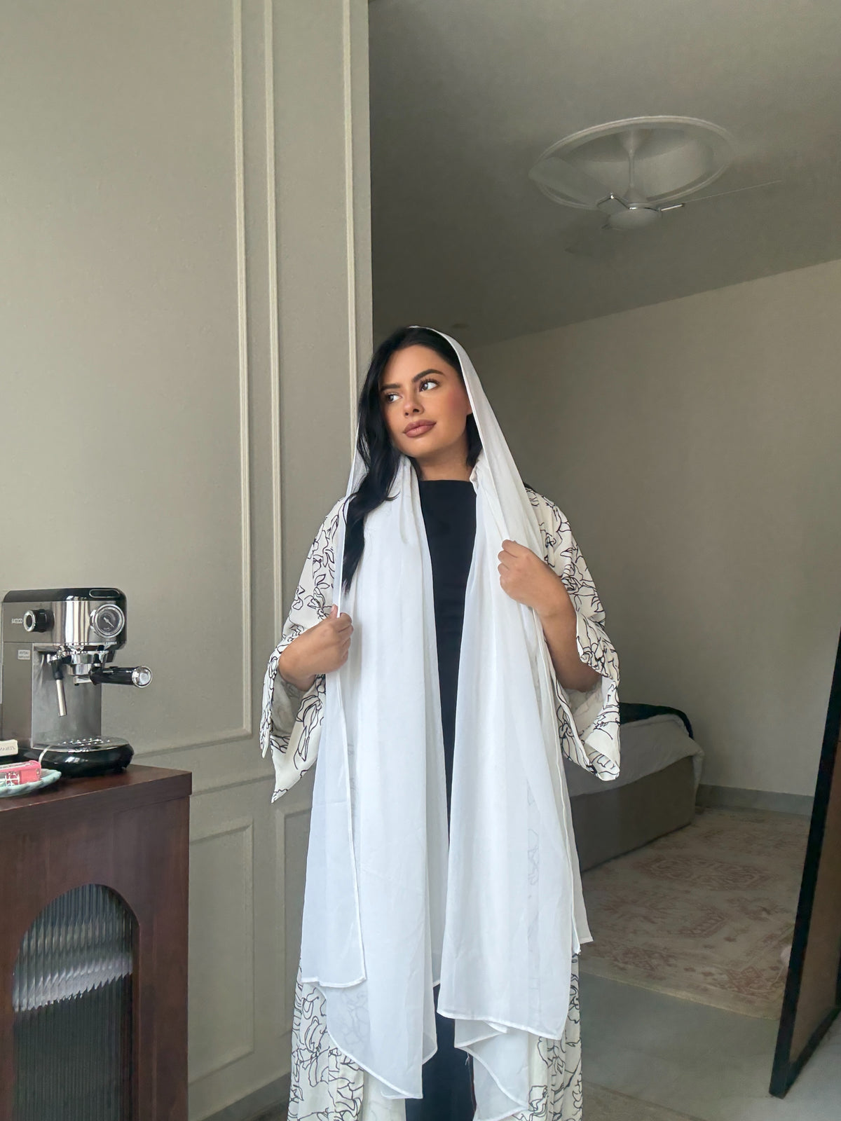 Asiya Printed Abaya