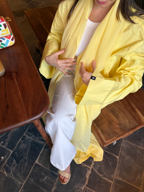 Avery Shirt Abaya (Yellow)