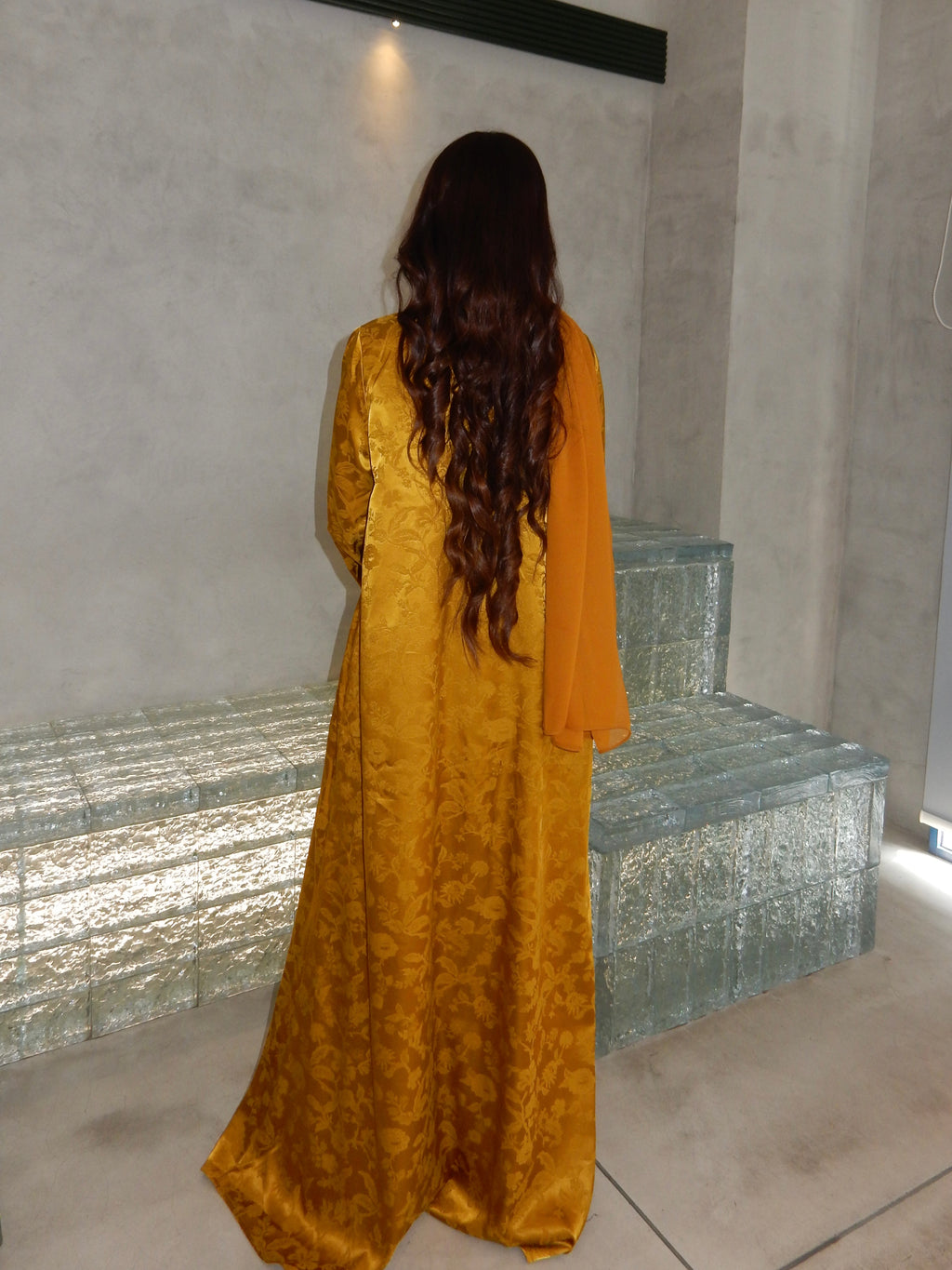 Shehed Satin Tie Up Abaya