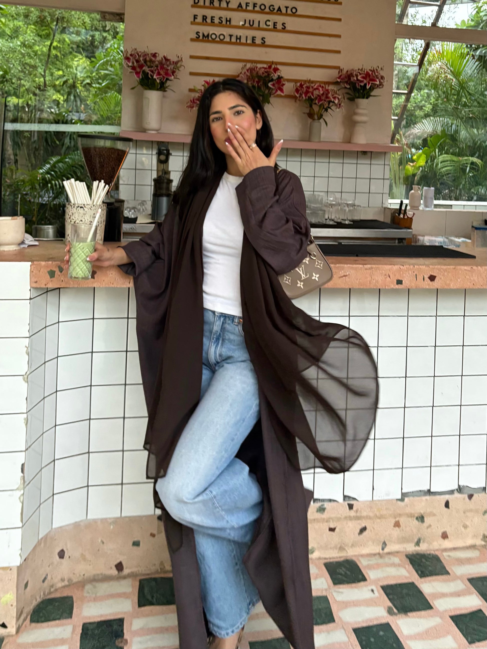 Ruya Abaya in Dark Chocolate