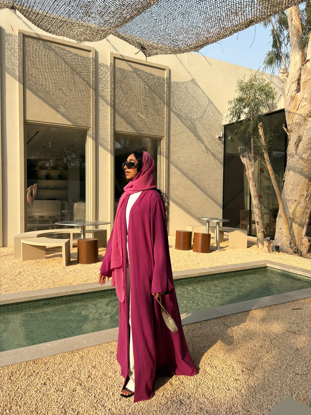 Noor Abaya in Pink