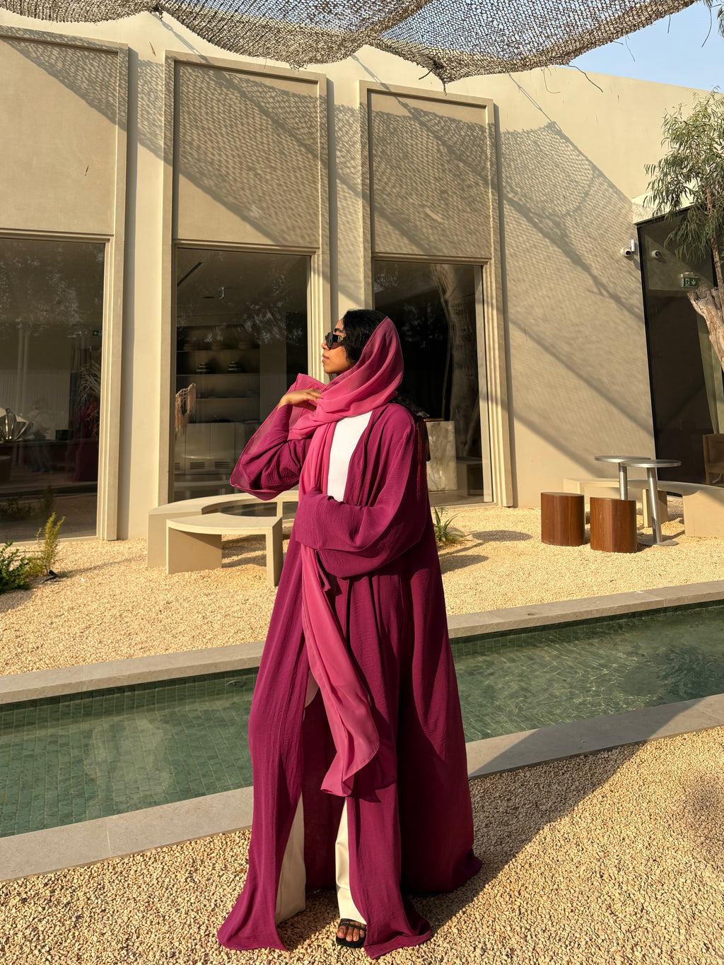 Noor Abaya in Pink