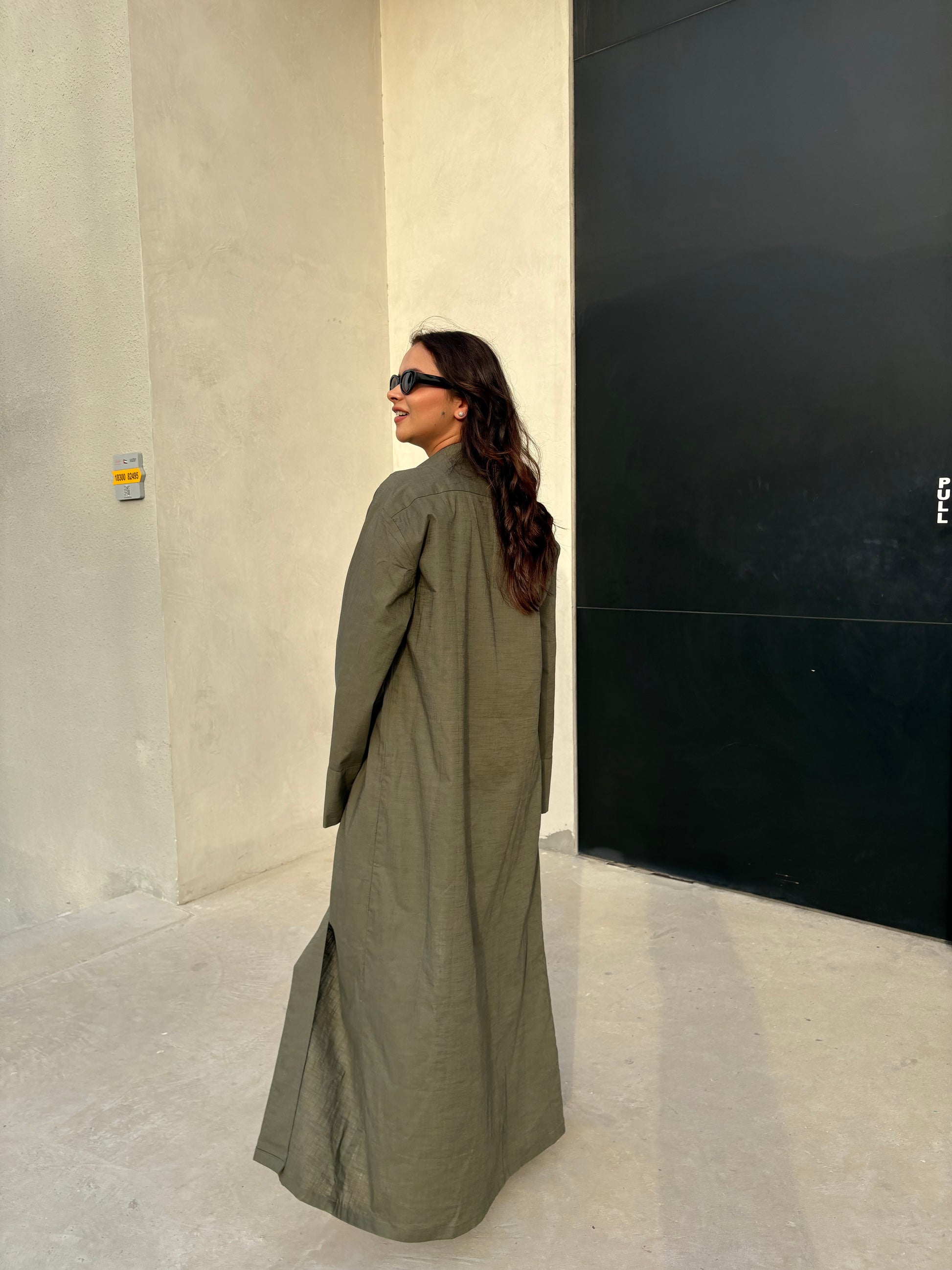 Avery Shirt Abaya (Olive)