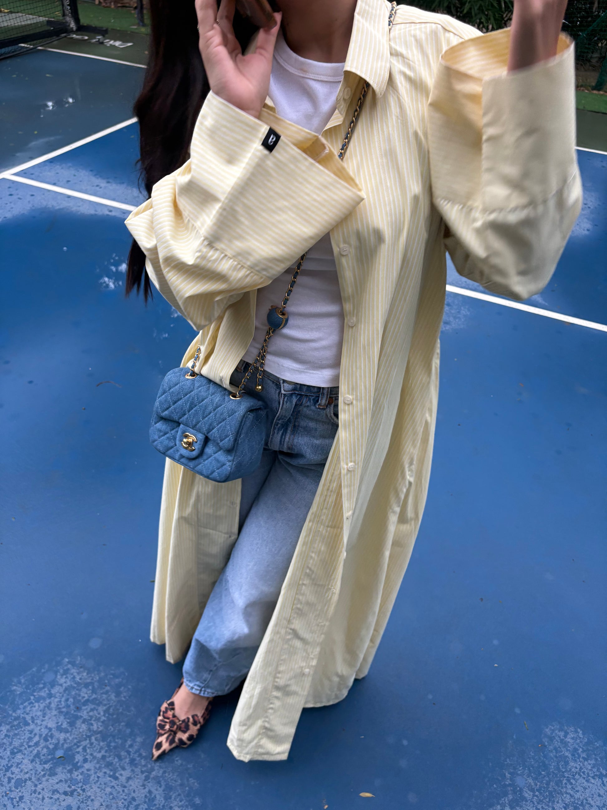 Irina Shirt Abaya Yellow