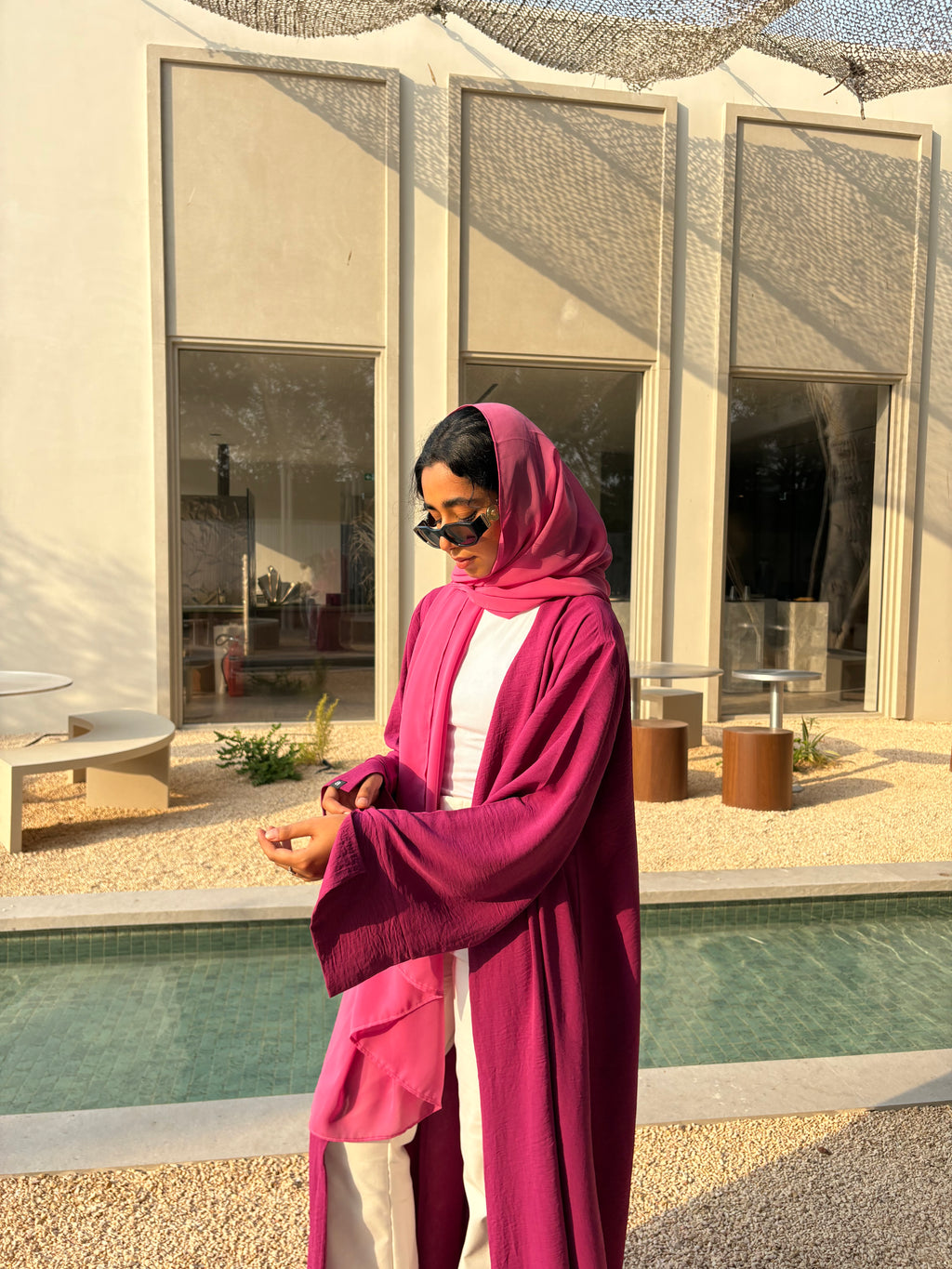 Noor Abaya in Pink