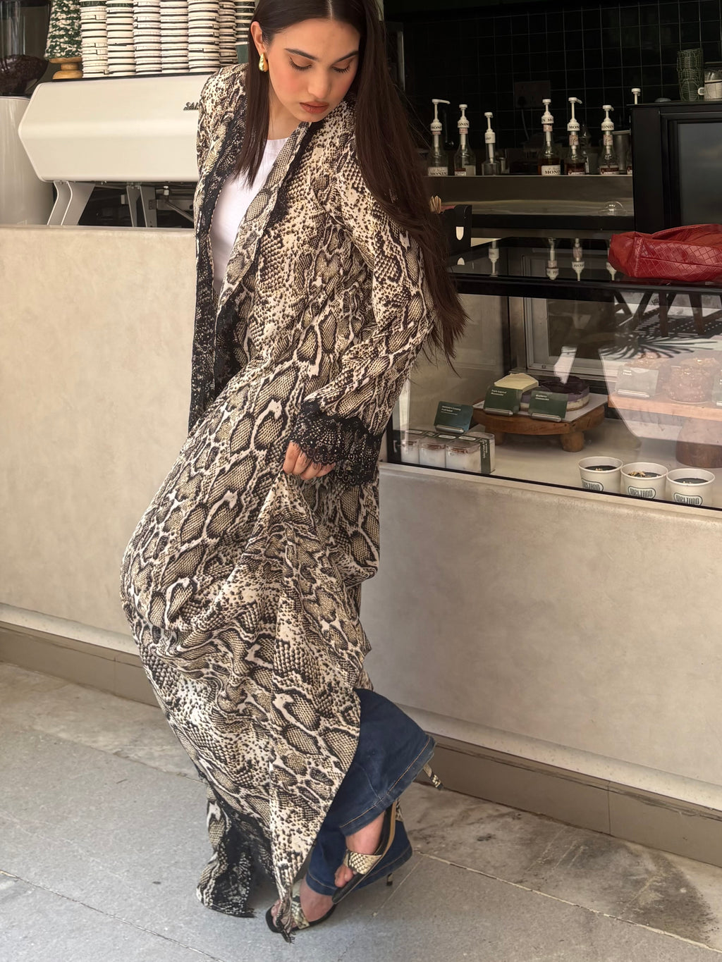 Beena Printed Abaya