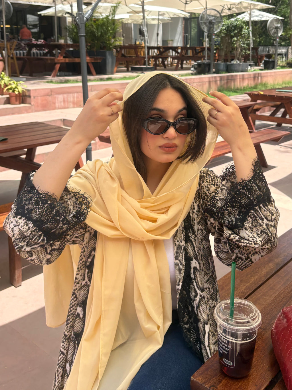 Beena Printed Abaya
